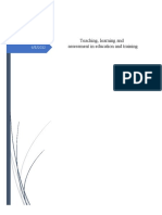 Unit 426 - Teaching, Learning and Assessment in Education and Training v2