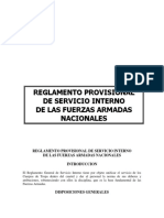 Reglamento Provicional de Servicio Interno