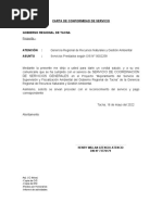 Carta de Conformidad de Servicio Henry