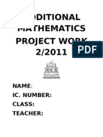 Additional Mathematics Project Work 2/2011