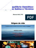 Água E Equilíbrio Osmótico: Regulação Salina E Térmica: Manecas Baloi, PHD