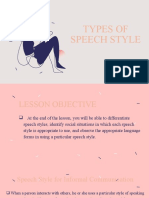 Speech Style Ppt.