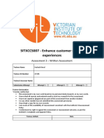 SITXCCS007 - Written Assessment Re