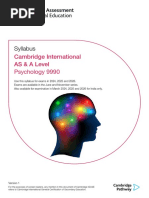 Psychology As:a Level (9990) - 2024:2026 Syllabus