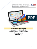 Business Finance Module Week 1