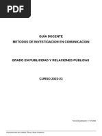 GuiaDocente - METODOS DE INVESTIGACION EN COMUNICACION