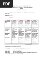 Group-Reporting-Rubrics HOUSEKEEPING