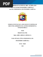 Energía Fotovoltaica Aplicado en Un Sistema de Riego