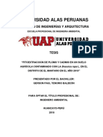 Fitoextraccion de Plomo y Cadmio en Un Suelo Contaminado