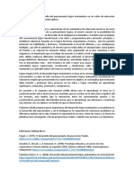 La Importancia Del Desarrollo Del Pensamiento Lógico Matemático en Los Niños de Educación Inicial y Que Estrategias Pueden Aplicar