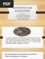 Deficiencia de Almacenes