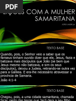 Lições Com A Mulher Samaritana