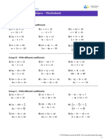 Third Space Learning Simultaneous Equations GCSE Worksheet