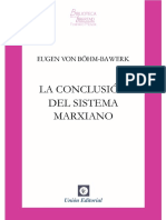 La Conclusión Del Sistema Marxiano - Eugen Von Böhm-Bawerk