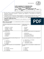 Lenguaje Evaluación Sumativa R Y M Investigadores