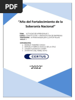 Año Del Fortalecimiento de La Soberanía Nacional