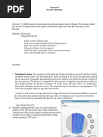 Exercise 5 (PLANT TISSUES)