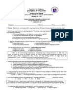 Fil9 q1 Unang Lagumang Pagsusulit