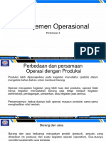 Manajemen Operasional: Pertemuan 1