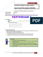 LKPD Transpose Dan Determinan Matriks