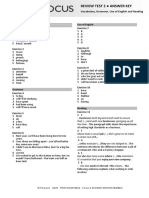 Focus4 2E Review Test 2 Units1 4 Vocabulary Grammar UoE Reading GroupA B ANSWERS