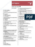 A Guide To Food Hygiene Quiz Sheet 4