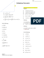 Multiplying Polynomials