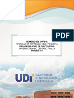 Unidad 1 TÉCNICAS DE EXPRESIÓN ORAL Y ESCRITA