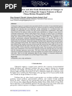 Influence Before and After Early Mobilization of Changes in Pain Levels in Post Orthopedic Surgery Patients at Royal Prima Medan Hospital in 2021