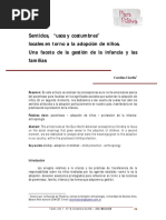 Sentidos, "Usos y Costumbres" Locales en Torno A La Adopción de Niños. Una Faceta de La Gestión de La Infancia y Las Familias