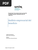 Análisis Empresarial Del Beneficio