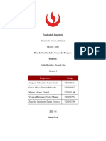 Plan de Gestión de Costos