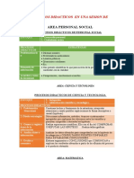 Procesos Didácticos de Una Sesión de Aprendizaje 2022