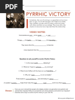 Pyrrhic Victory - Worksheet