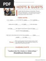 Hosts and Guests - Worksheet