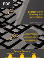 Expression of Greeting and Leave-Taking