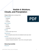 EarthSci Module 4 Moisture Clouds and Precipitation