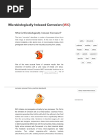 Microbiologically Induced Corrosion