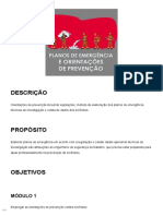 Planos de Emergência e Orientações de Prevenção