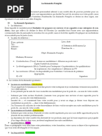 La Demande D'emploi