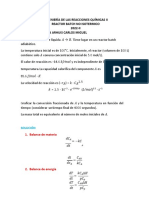 Evaluación Reactor Batch No Isotérmico