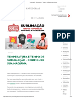 Sublimação - Temperatura e Tempo - Configure Sua Máquina