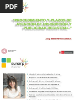 Procedimiento y Plazos de Inscripción y Publicidad Registral