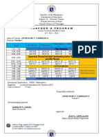 Teachers Class Program 2022 2023