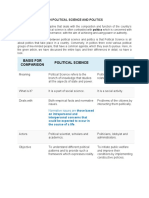 Difference Between Political Science and Politics