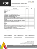 Lista de Cotejo para Evaluar Planecion Didáctica