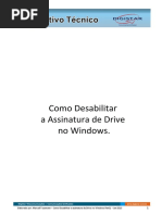 Como Desabilitar A Assinatura de Drive No Windows