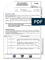 Normazione 01328: Fori Di Carrozzeria Dimensioni Nominali E Tolleranze Prescritte