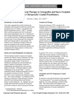 Comparing Craniosacral Therapy To Osteopathic and Sacro Occipital Technique Chiropractic Cranial Practitioners.