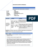 PLANIFICACIÓN DE SESIÓN DE APRENDIZAJE Del Afiche.